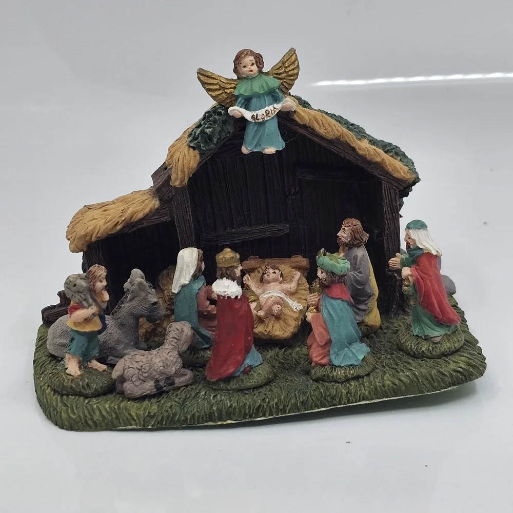 Vintage Miniature Nativity Scene‎